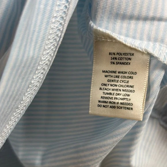 Duck Head Light Blue Striped Polo with Chest Pocket - Picture 6 of 9